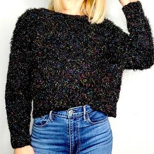 Wild Fable Sparkley Black Wool Sweater